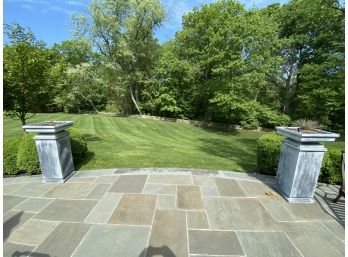 Restoration Hardware Square Zinc  Planters Pair