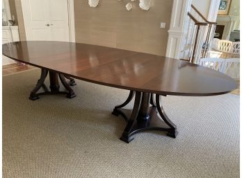 LILLIAN AUGUST  Oval Double Pedestal Dining Table ( PAID 6,086.00).