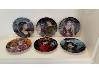 Signed Benvenueti Set Of Six Decorative Opera Plates Madame Butterfly, Mimi,  Etc