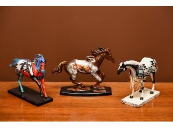 Three Collectible Horse Figurines