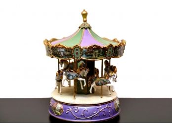 Thomas Kinkade Springtime Garden Musical Carousel