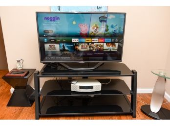 LG Color Television (Model 47LA6200) And Three Tier Television Stand