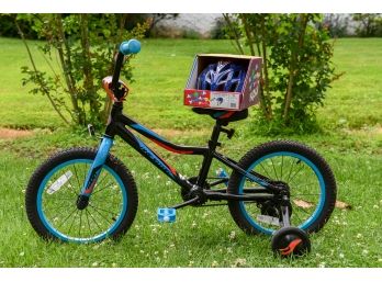 Giant Animator Children's Bicycle With Training Wheels And Kali Chakra Protective Helmut (Size Small)