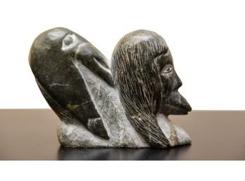 Signed Carved Soapstone Sculpture