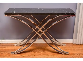 Safavieh Couture Eve Black Marble Top Console Table (RETAIL $1,499)