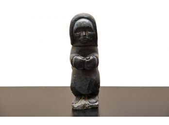 Carved Soapstone Eskimo Art Female Sculpture