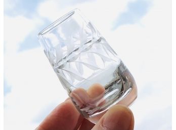 1 Dozen Fine Hand-cut Leaded Crystal Shot Cordial Glasses