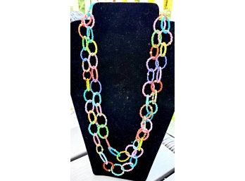Multi Colored Costume Necklace