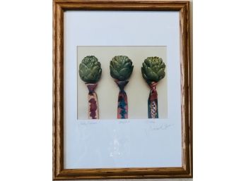 {1 Of 5} 'Arty Chokes' By Michael Craven 1996 Ltd. Ed. Numbered Signed Framed Punny Art Print