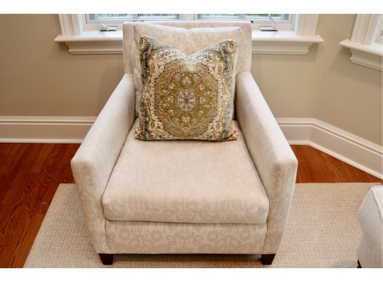 Lilian August Couture Chair With Lauren Grey Upholstery Custom Made Pillow