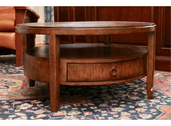 Bernhardt Round Wood Coffee Table