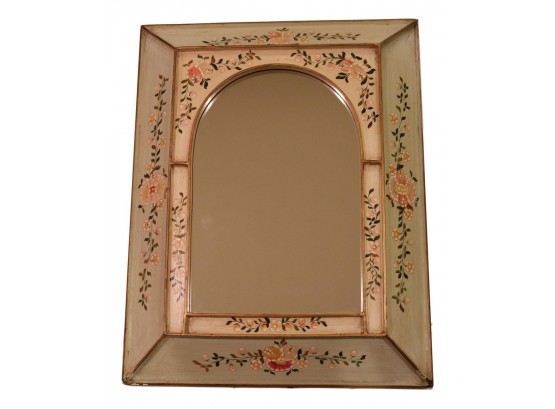 Hand Painted Peruvian Floral Mirror