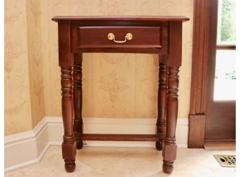 Mahogany Wood Foyer Table With One Drawer
