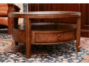 Bernhardt Round Wood Coffee Table