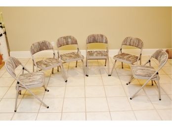 Set Of Six Meco Folding Chairs
