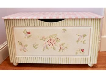 Floral Hand Painted Toy Chest