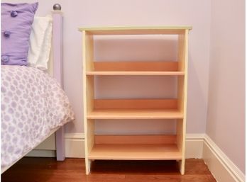 Pottery Barn Teen Pink, White And Yellow Three Shelf Bookcase