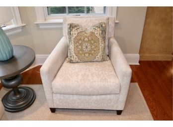 Lilian August Couture Chair With Lauren Grey Upholstery Custom Made Pillow