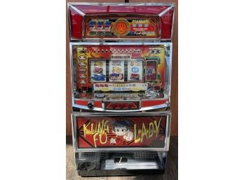 Pachislo 'Kung Fu Lady' Slot Machine Genuine Japanese Casino Machine With Original Instructions Booklet.