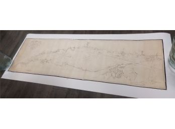 Very Large High Quality Photograph Print Of Long Island Sound Nautical Chart Original Item Was Ca 1828-30