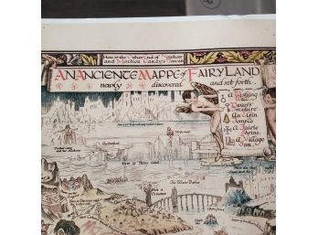 79' Wide Print: Simply Wonderful  'Newly Discovered Anciente Mappes Of Fairyland' Characters From Mythology