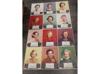 Miles Of Smiles On Timken Bearings: 1953 Original Calendar Prints Set Of 12. Victor Keppler Photog. 16' X 20'