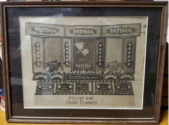 Framed Vintage Fatima Cigarette Advertisement