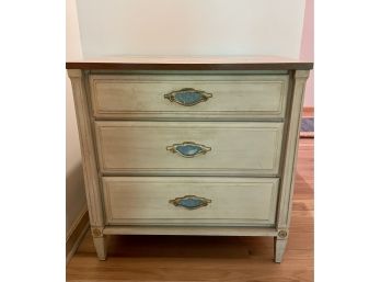 Three Drawer Commode In French White Finish