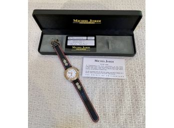 Michel Jordi Swiss Made Wrist Watch With Case And Paperwork