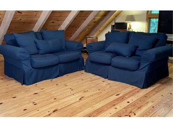 Really Nice Pair Blue Safavieh Loveseat Sofas