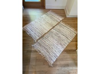 Pair Of Matching Cotton Rag Rugs