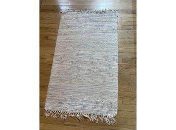 Neutral Colored Cotton Rag Rug