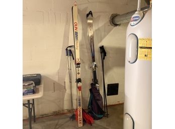 2 Pairs Of Skiis, Olin With Marker Bindings And Volant With Salomon Bindings