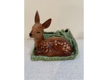 Charming Vintage Shawnee Pottery Deer Planter