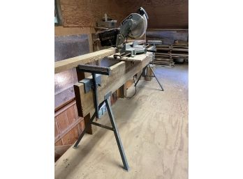 Workshop - Delta Chop Saw And Support Bench With Rollers