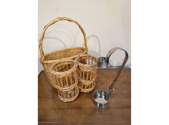 Wine Basket And Wine Bottle Holder