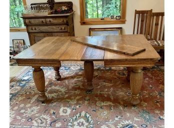 Oak Dining Table With 3 Leaves