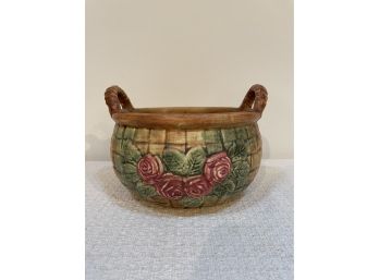 Art Pottery Basket By Weller