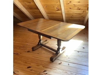 Oak Extension Trestle Table