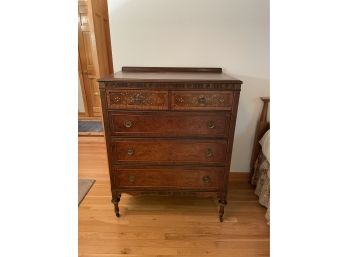 Vintage Berkey & Gay Dresser With Paint Decoration