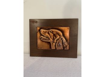 Bruce Fox Charming Vintage Copper Relief Setter Dog