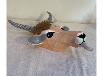 Funny Papier Mache And Fabric Gazelle Head Silvestri