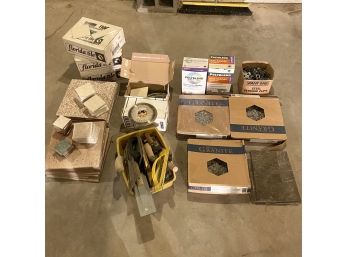 Large Lot Of Ceramic And Stone Tile And Tiling Tools