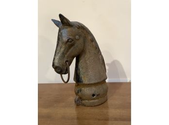 Antique Cast Iron Hitching Post Horse Head