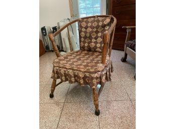 Vintage 1950s Maple Spindle Back Armchair