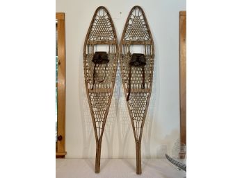 Antique Large Snow Shoes Authentic Country Decor