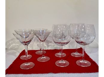 Martini Glasses And Balloon Wine Stems