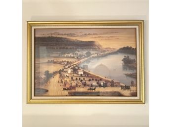 Large Historical Print In Frame