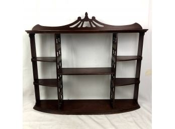 Antique Mahogany Sectioned Display Shelf