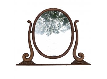 Antique Carved Oak Dresser Vanity Mirror